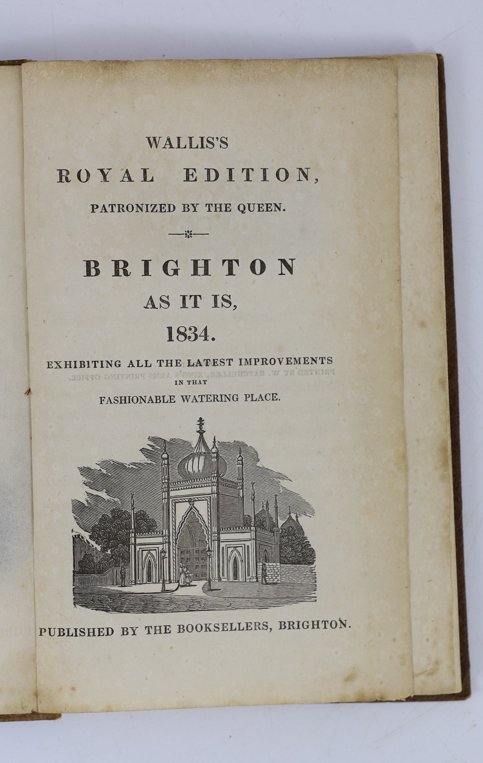 SUSSEX: Lower, Mark Antony - A Hand-Book for Lewes ... With notices of the recent discoveries at the Priory. frontis and num. engraved text illus., original printed wrappers, uncut, sm.8vo. (?1846)